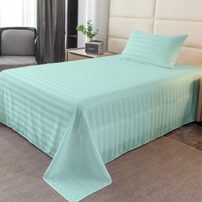 Cearsaf de hotel din microfibra 140x240 cm si husa pentru perna 50x70 cm JASMINE, mentol Inchidere: Fermoar