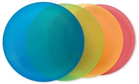 Colorat farfurie din plastic semitransparent set de 4