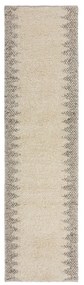 Covor tip traversă crem țesut manual din amestesc de lână 60x230 cm Minerals Border – Flair Rugs