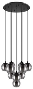 Eglo 98654 - Candelabru suspendat ARISCANI, 10 x E27, 40 W, 230 V, negru/crom lucios