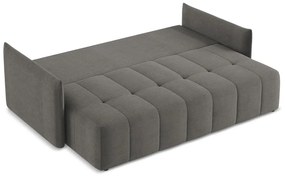 Canapea gri închis extensibilă/cu spațiu de depozitare 225 cm Moku – Makamii