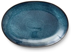 Farfurie neagră/albastră din gresie Gastro Dark Blue/Black – Bitz