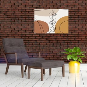 Tablou pe sticlă - Forme Boho (70x50 cm)