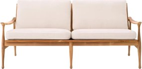 Canapea eleganta pentru exterior design LUX Manzo natur / flores off-white