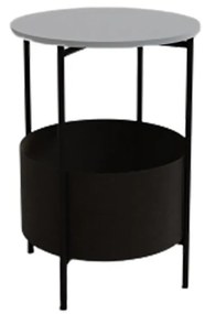 Măsuță laterală Lonupi (alb + negru) . 1094756
