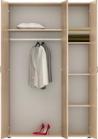 Dulap, cu trei uşi, stejar craft auriu, RAMSA 3