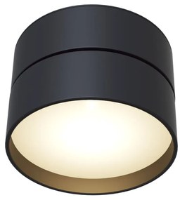 Spot LED aplicat design modern Onda 4000K negru 12cm