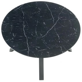 Masa extensibila Vertigo marmura neagra/negru L130-180 cm
