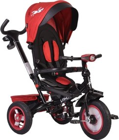 Tricicleta cu copertina detasabila NOVOKIDS™ Jockey Trike , Cu far luminos si melodii, Roti gonflabile din cauciuc, Pozitie somn, Pedale si maner