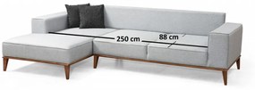 Coltar Extensibil Montana Corner Left (Chl+3R), Gri Deschis