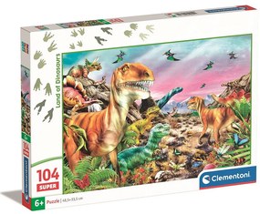Dinozaur Land Puzzle Clementoni cu 104 piese