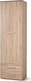 Dulap LIMA REG1, stejar sonoma, PAL laminat, cu o usa si 2 sertare, 60