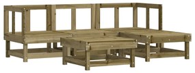 3186164 vidaXL Set mobilier relaxare pentru grădină 5 piese lemn de pin tratat