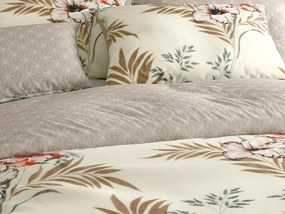 Lenjerie de pat reversibila DUO SENSE SANDORA crem + fata de perna 40x50 cm GRATUIT Dimensiune lenjerie de pat: 70 x 90 cm | 140 x 200 cm