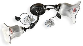 Lustra aplicata cu flori ceramice in stilul clasic Florentin PISA 2L
