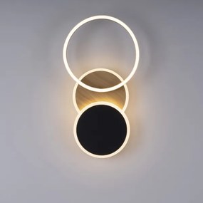 Plafonieră LED SEVENT LED/25,5W/230V negru/maro Leuchten Direkt 14116-78