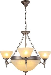 Brilagi - Lustru suspendat pe lanț DAHLIA 6xE27/40W/230V diam. 74 cm alamă