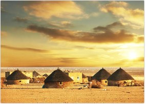 Tablou - Colibe în deșert (70x50 cm)