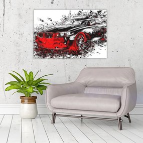 Tablou - Mașina pictată în acțiune (90x60 cm)