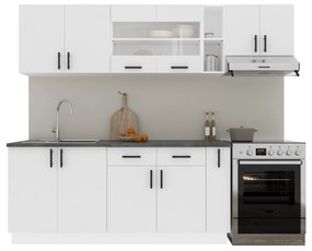 Set Bucatarie Karo V16, Alb, Blat Thermo 28 mm, L 240 cm