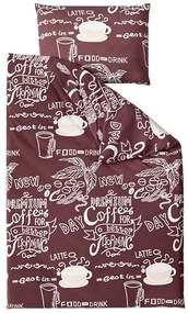 Lenjerie de pat din bumbac Culoare maro, COFFEE