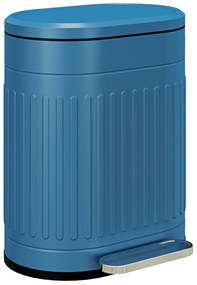 HOMCOM Coș de gunoi de bucătărie coș de gunoi cu pedală 20L capac cu închidere ușoară găleată interioară detașabilă 36,5 x 31,2 x 45 cm albastru | Aosom Romania