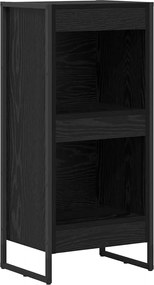 vidaXL Dulap pentru cărți Stejar Negru 80 x 30 x 155 cm Lemn compozit
