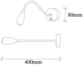 Aplică de perete aurie LED Reading – Opviq lights
