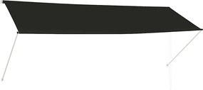 vidaXL Copertină retractabilă, antracit, 350 x 150 cm