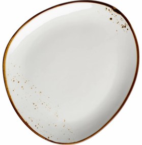 Mäser Farfurie ovală Pintar White cu puncte maro26 x 23 cm, S