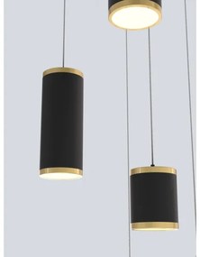 Lustră LED dimabilă pe cablu Wofi 5003-904 TOULOUSE LED/57W/230V negru/auriu