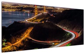 Tablou - Golden Gate Bridge (120x50 cm), în 40 de alte dimensiuni noi