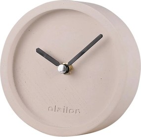 Ceas decorativ SAAT, bej, beton, 12x4 cm