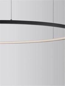 Lustra LED suspendata design modern circular TARQUIN D-100cm negru