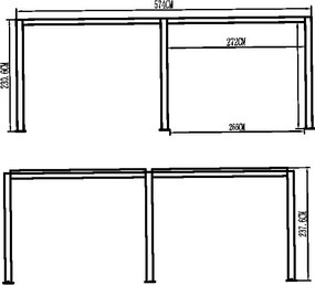 Pergolă bioclimatică din aluminiu cu lamele 5,8 x 3 M