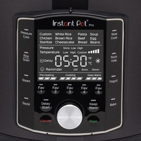 Resigilat: Multicooker Instant Pot PRO 6 112016701, 1200 W, 5,7 l, 28 de programe, 11 sisteme de siguranta, Negru