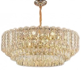 Candelabru Cristal, Elit's EsnH98046-500, 6 X E27, Auriu, 50 cm