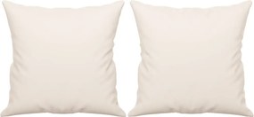 vidaXL Perne decorative, 2 buc., bej, 40x40 cm, microfibră
