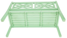 Bancă de grădină din lemn, neo mentă, 124 cm, FABLA