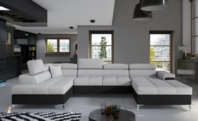 Canapea modulara, extensibila, cu spatiu pentru depozitare, 345x202x90 cm, Eduardo L03, Eltap (Culoare: Roz deschis / Omega 91)