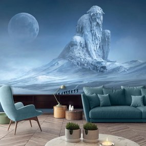 Fototapet - Titanul luptând cu dragon în lumina lunii (152,5x104 cm)