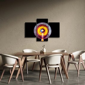 Tablou cu lumini în cerc (90x60 cm)