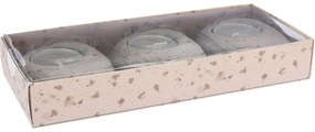 Set suporturi de lumânare din beton Stone maro, 8,5 x 3,5 x 7 cm, 3 buc.