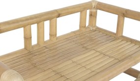 Set lounge exterior din bambus și rattan cu canapea, 2 fotolii și măsuță, „Bali”