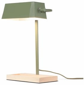 Veioză verde/natural cu abajur din metal (înălțime 40 cm) Cambridge – it's about RoMi