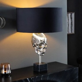 Veioza, Lampa de masa moderna Skull negru/ argintiu