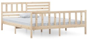 3101133 vidaXL Cadru de pat, 140x190 cm, lemn masiv