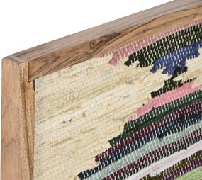 Set 2 tablouri decorative din bumbac chindi țesut manual în ramă din lemn de acacia, 60×90 cm, „Chindi"
