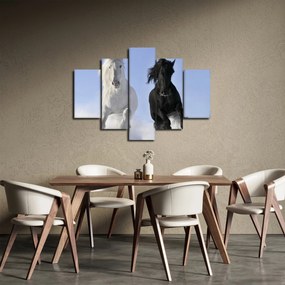Tablou - Caii în timpul iernii (150x105 cm)