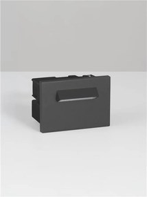 Spot incastrabil exterior LED 3000K, IP65 RECTO gri inchis